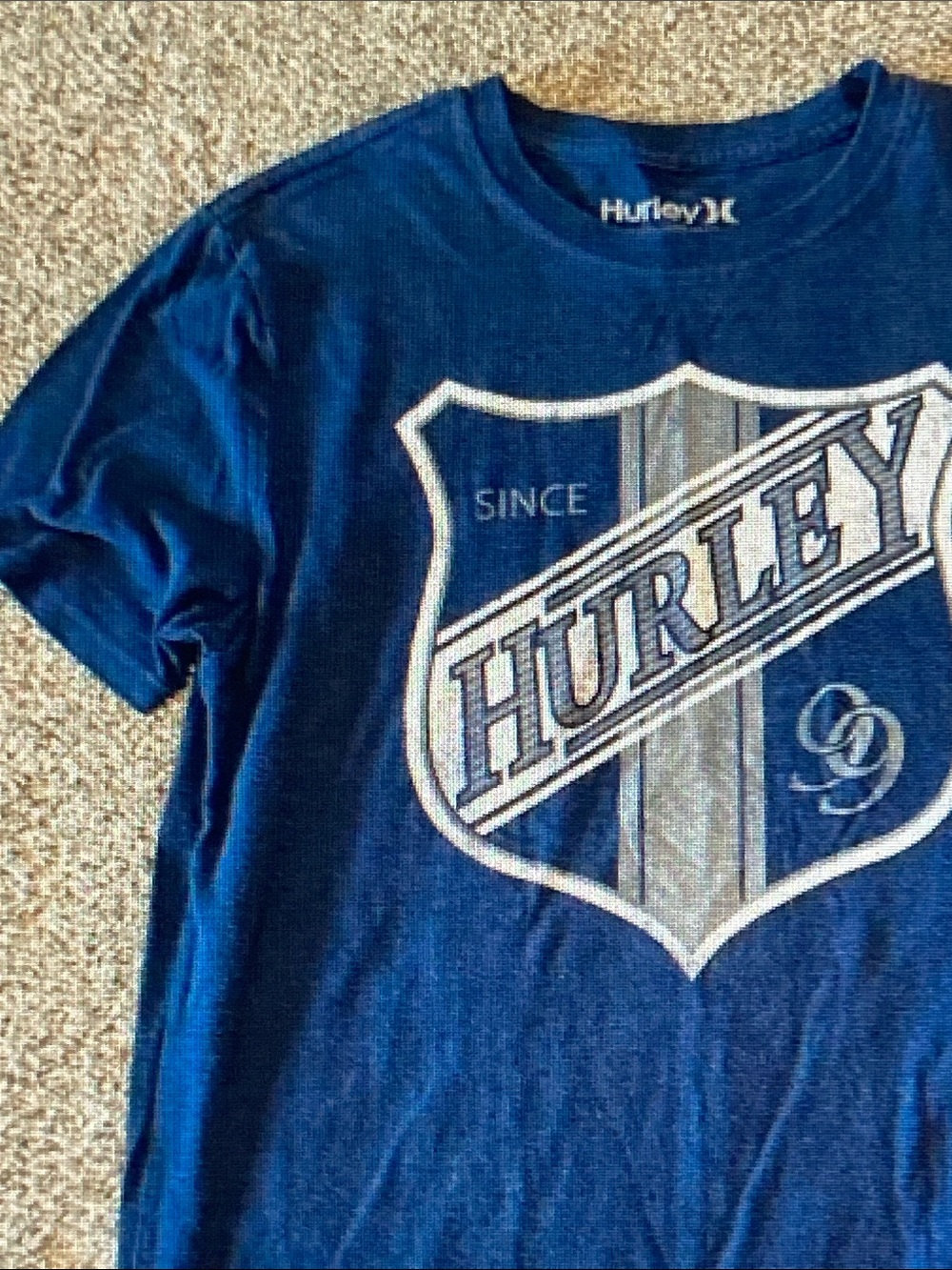 Hurley Navy Blue Shield Graphic Tee